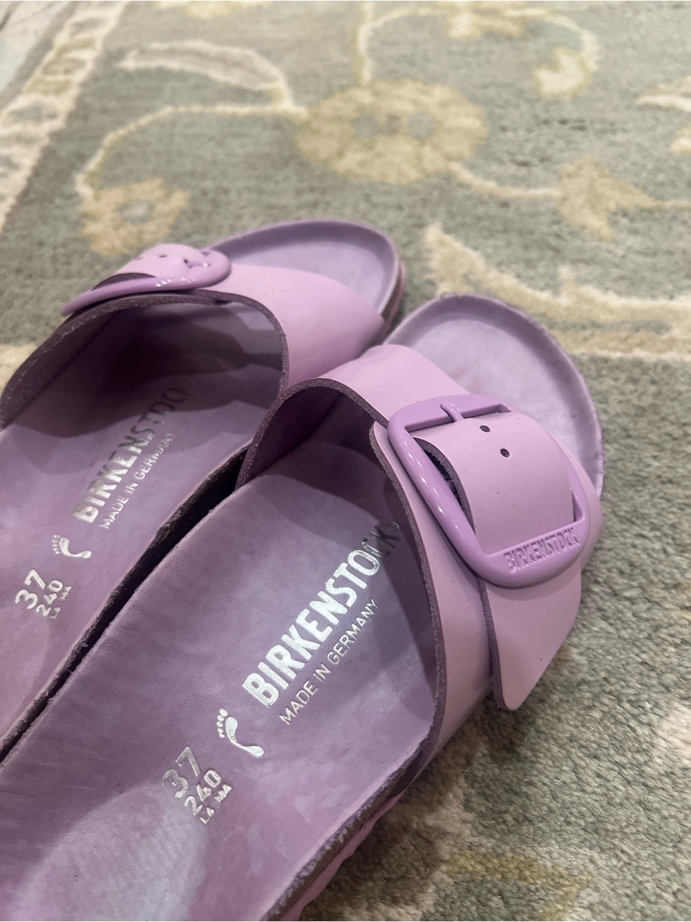 Birkenstock Madrid Single-Buckle Slide Sandals in Lavender Size 37 - Picture 12 of 14